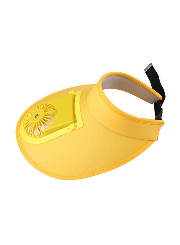 

Generic Usb Outdoor Fan Cooling Peaked Bucket Cap for Women, One Size, Yellow