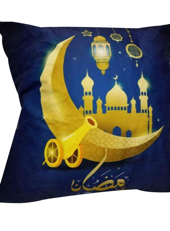 

Generic Comfortable Ramadan Eid Mubarak Design Pillowcase with LED Light, Blue