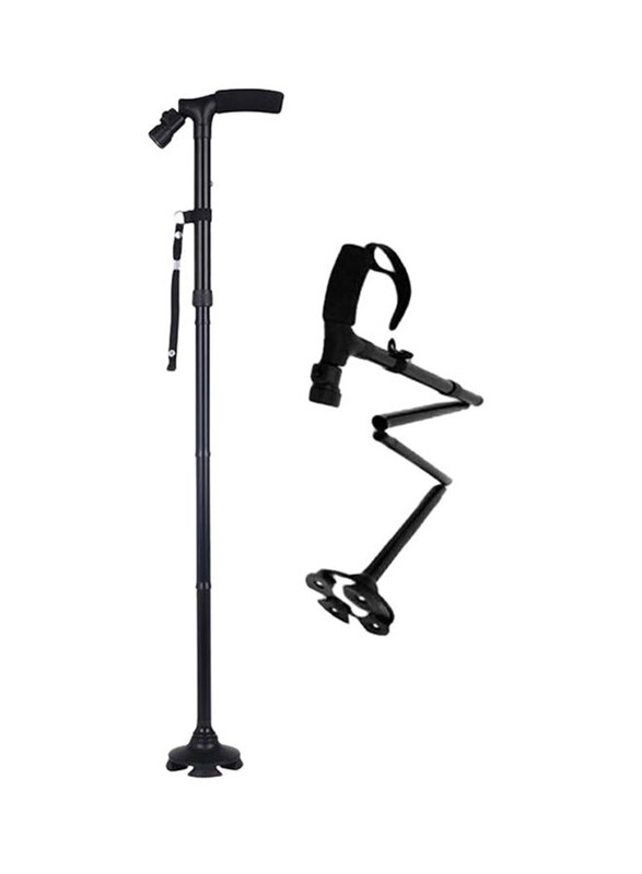

Media6 Unisex Walking Cane with LED Light, Black