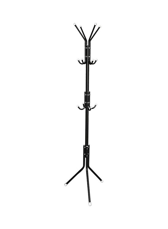 

Artc 12-Hook Coat Racks Stand, Black