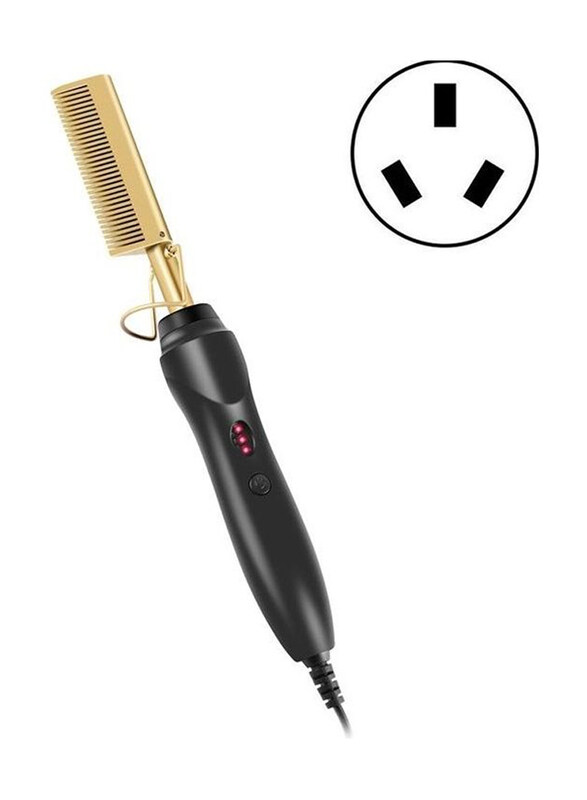 

BGM Multifunctional Hair Straightening Stick Electric Comb, Gold/Black