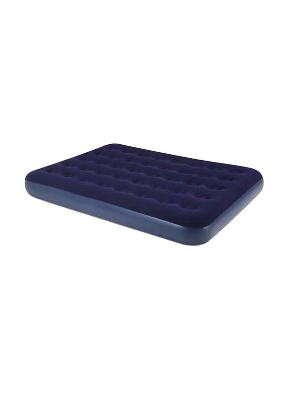 

Dubaigallery Airbeds Flocked Inflation Indoor Air Mattress with Inflation Pump, Navy Blue