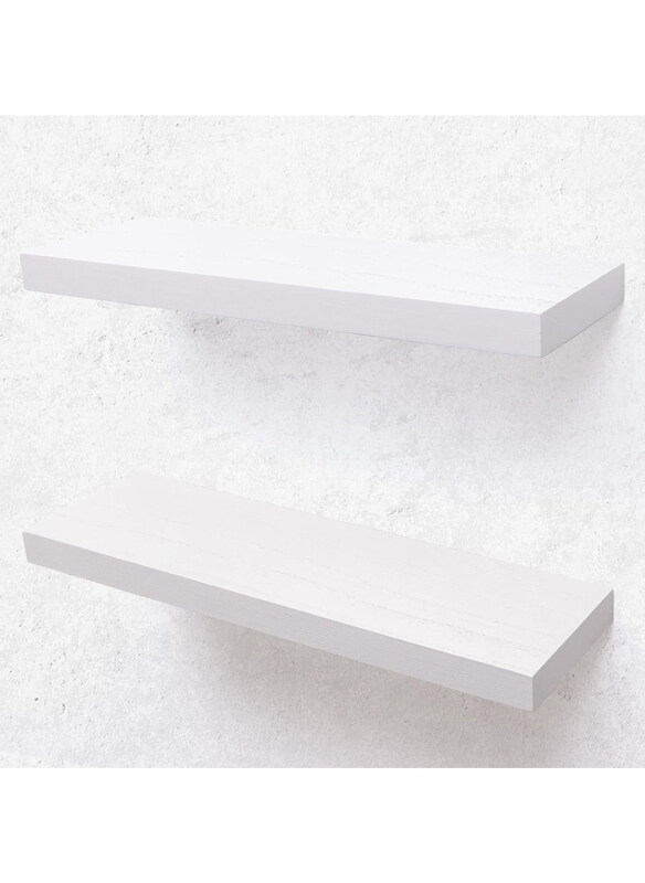 

DubaiGallery Floating Wall Shelves, 2 Pieces, White