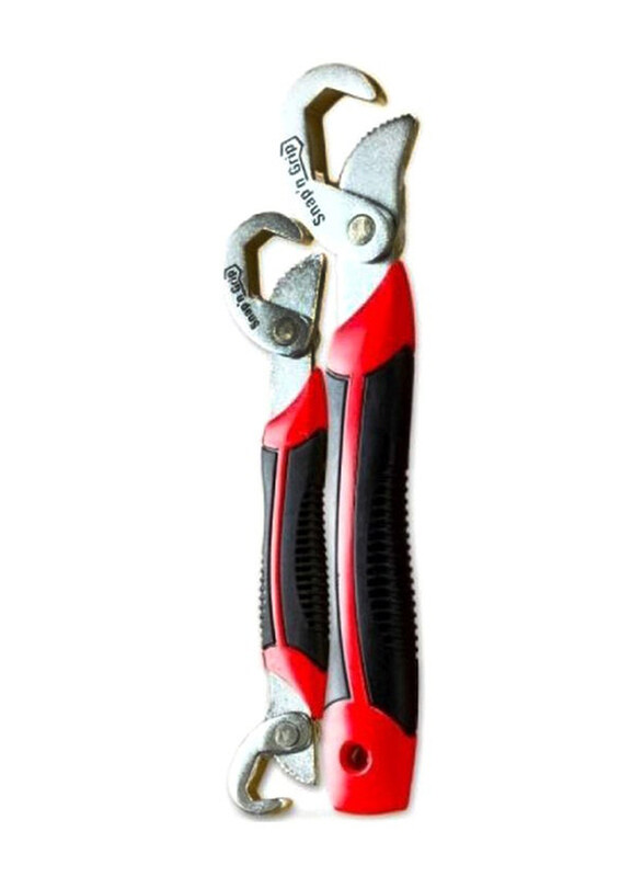 

Generic 2-Piece Auto Adjustable Snap-N-Grip Wrench Set, Red/Black/Silver