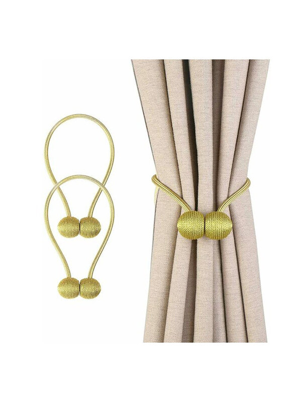 

Generic 1-Pair Magnetic Curtain Tieback, 47 x 24cm, Gold