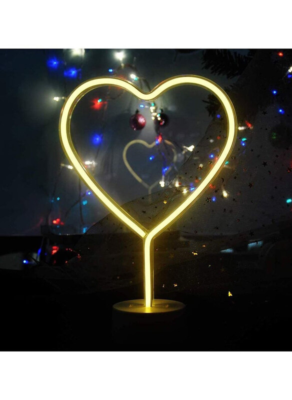 

DubaiGallery LED Love Shaped Light Flash Sign, Warm White