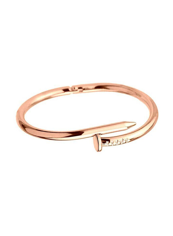 

Generic Metal Titanium Cuff Bracelet, Rose Gold