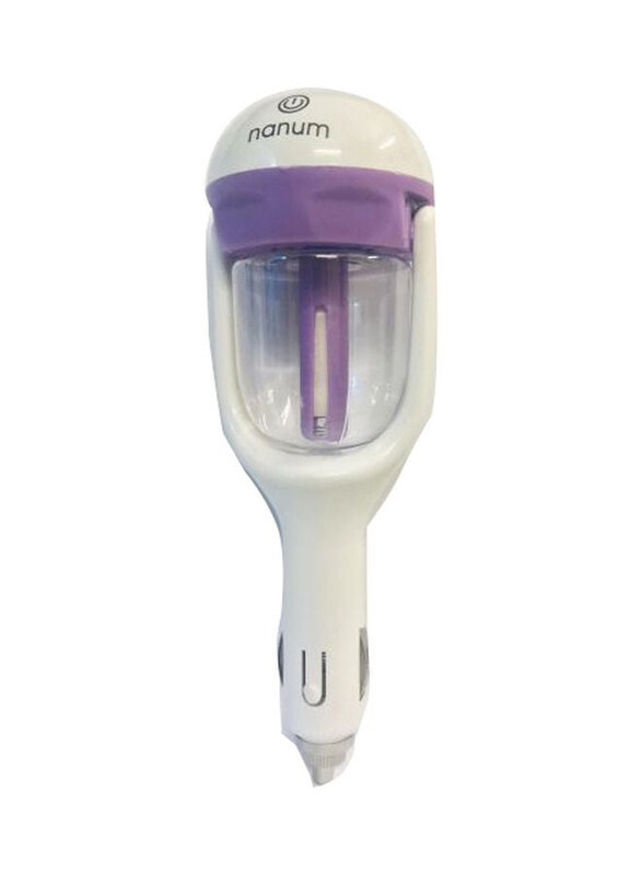 

Nanum Car Humidifier & Air Freshener, White/Purple
