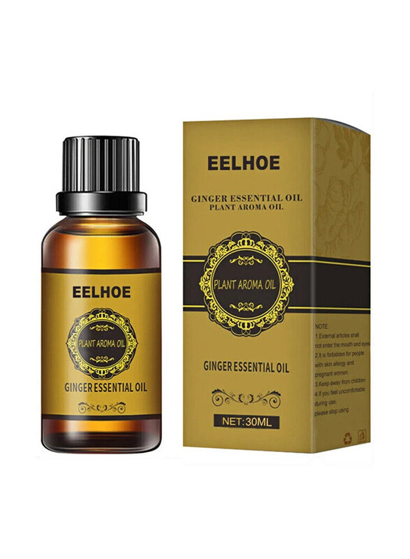 

Eelhoe Lymphatic Drainage Detoxification Essential Natural Ginger Slimming Massage Oil, 30ml