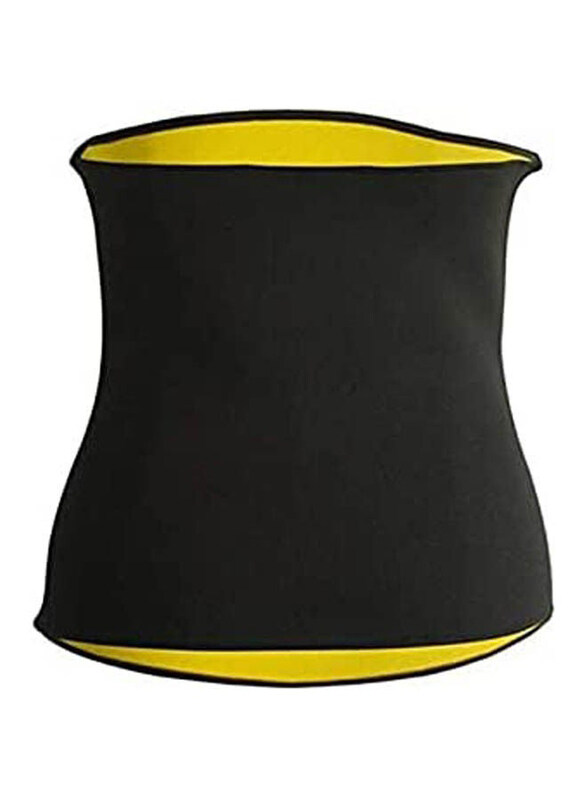 

Generic Slimming Belt Hot Compression Adjustable Body Shapers Waist-Trimmer Belts, Black, Medium