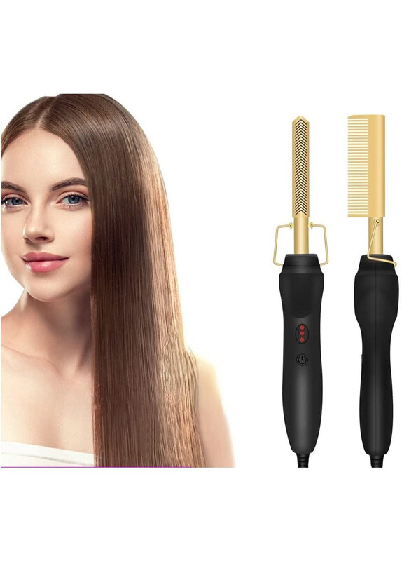 

DubaiGallery Professional Hair Straightener Brush, Black
