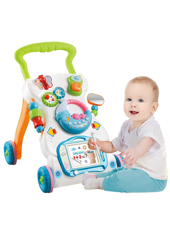 

Hunger Multi-function Walker Toy Baby Stroller Anti-rollover Learning Stand with Music, Multicolour