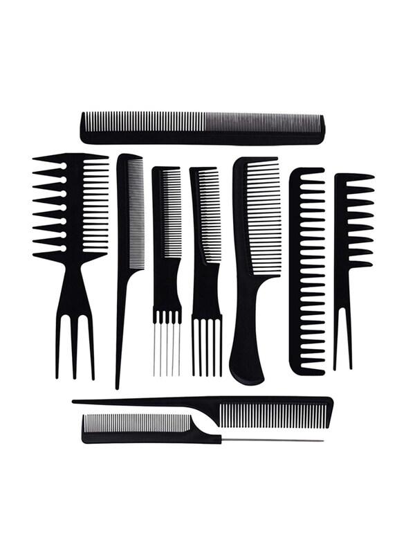 

Generic Professional Anti-Static Durable Hair Comb Set for All Hair Types, 10 Pieces