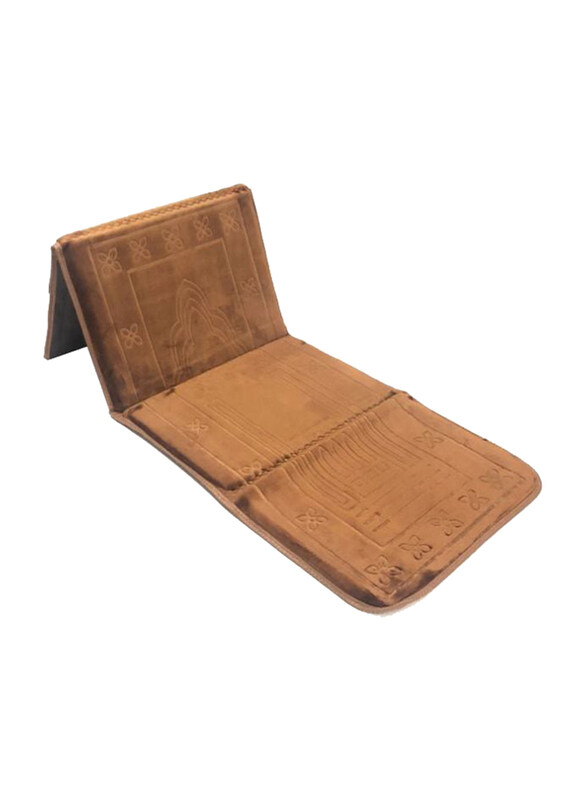 

Generic 2 In 1 Foldable Prayer Mat And Backrest, 55x174cm, Brown