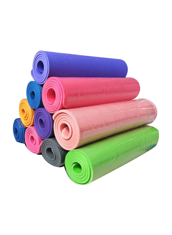 

DubaiGallery 1-Piece Anti-Slip Exercise Yoga Mat with 4mm Thickness for Men & Women Fitness, Random Color