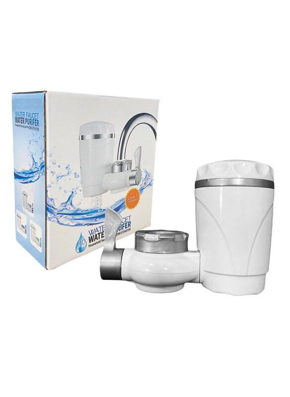 

DubaiGallery Mini Washable Ceramic Percolator Faucet Mount Water Purifier with 4 Replacement Filter, White