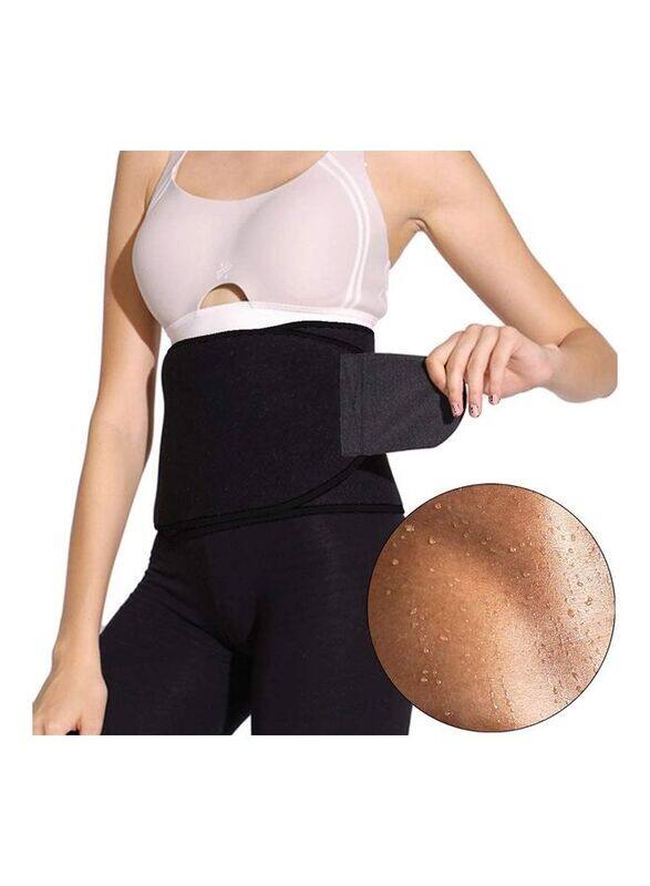 

XiuWoo Neoprene Sweat Waist Trimmer Adjustable Slimming Belt, 100 x 19 cm, Small, Black