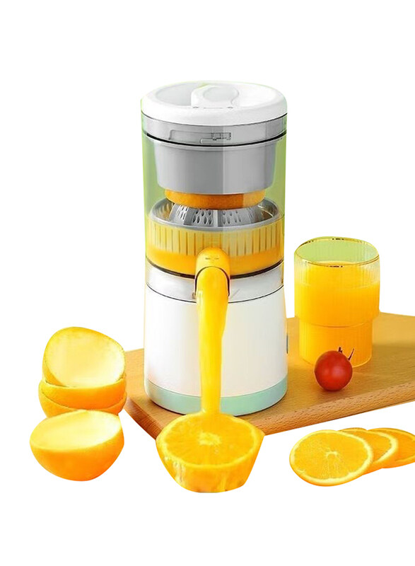 

DubaiGallery 45W Portable Electric USB Charging Juice Presser Squeezer Extractor for Orange & Lemon, White/Clear