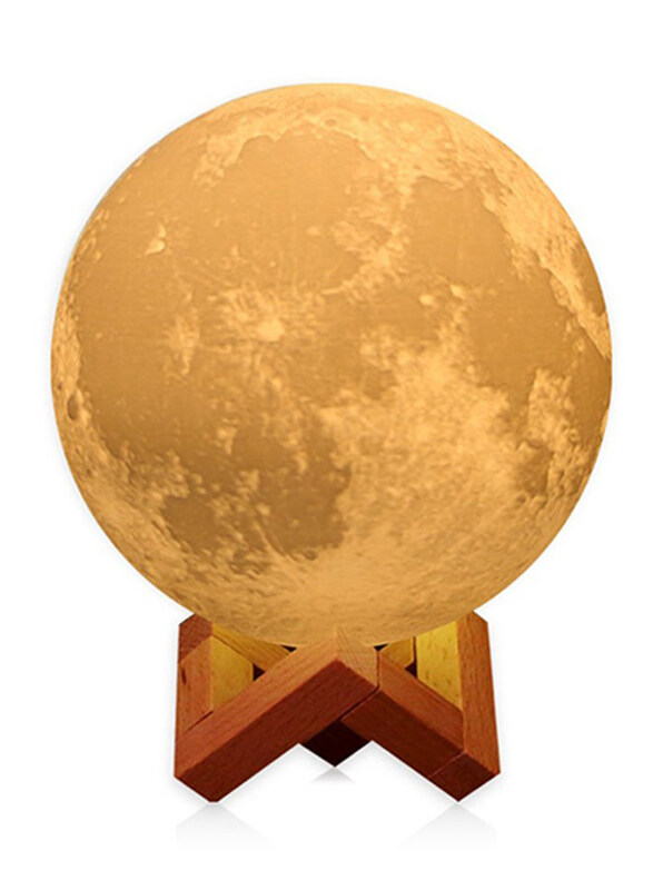 

Cytheria 3D Printing LED Moon Lamp with Wood Stand, 10cm, White