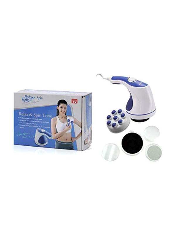 

Generic Handheld Relax & Spin Tone Massager, Blue/White