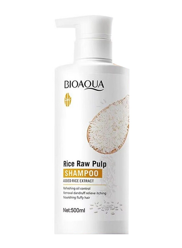 

Bioaqua Rice Raw Pulp Exfoliating Natural Shampoo for Dry Hair, 500ml