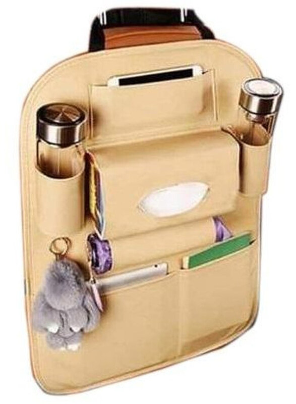 

Generic Car Seat Back Storage Bag Organizer Holder, Beige