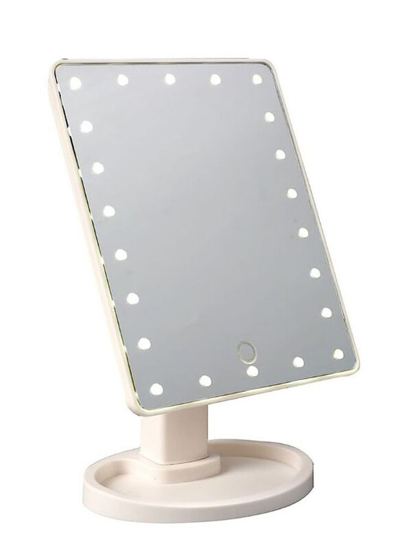 

Generic Touch Screen Led Desktop Makeup Mirror, Beige