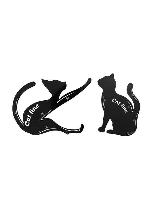 

Generic 2-Piece Cat Line Eyeliner Stencils Set, Black