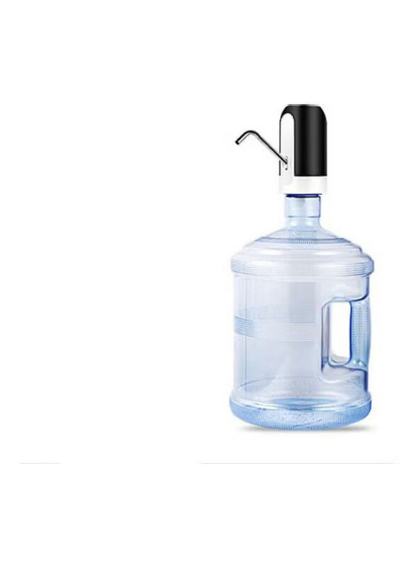 

Generic Rechargeable Wireless Water Bottle Electric Pump Dispenser, Silver/Black