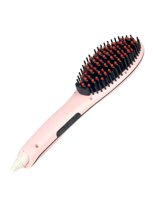 

Generic Hair Straightening Brush, Pink/Black