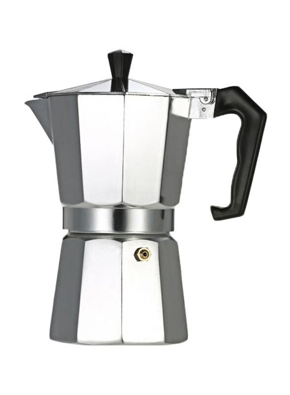 

Generic 12 Cup Stove Top Espresso Coffee Maker, 614gm, Silver/Black