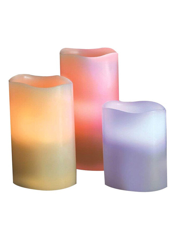 

Luma Colour Changing Flameless Candle Set, 3 Pieces, White