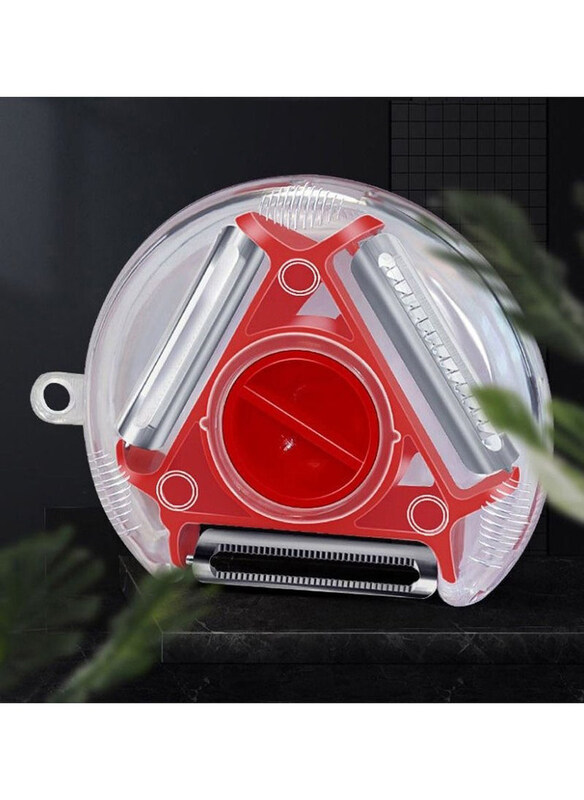 

DubaiGallery Triple Multifunctional Vegetable and Fruit Peelers, Red