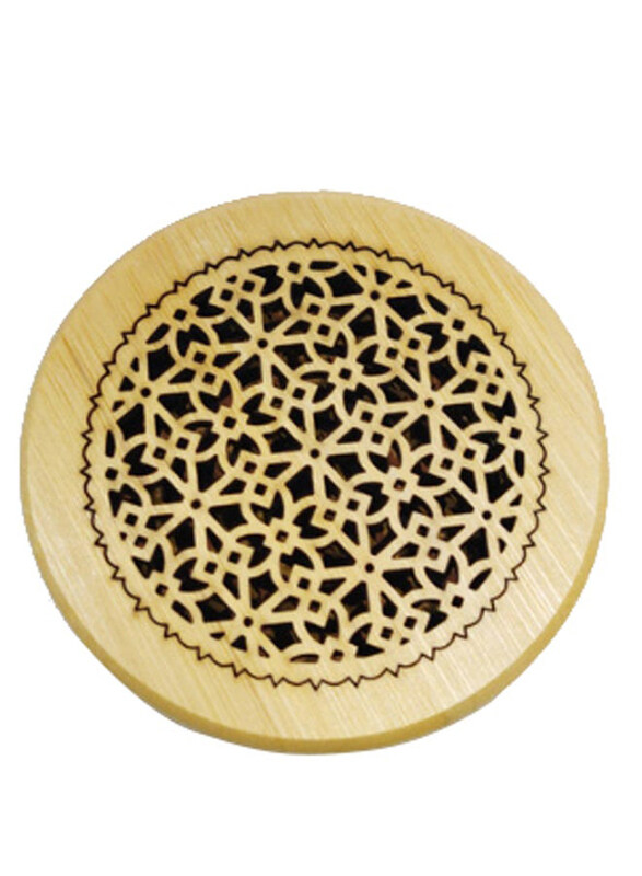 

Generic Luxury Round Shaped Oud Incense Burner, 3.1 x 2.7 Inch, Beige