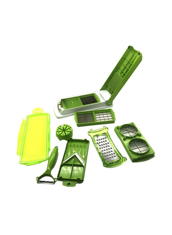 

Generic 12-Piece Multifunctional Vegetable Slicer Set, Green/White