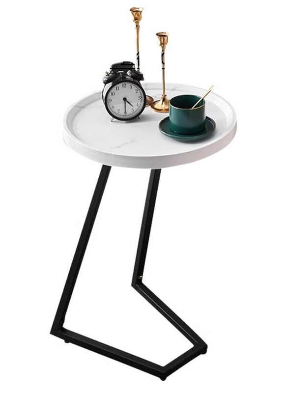 

DubaiGallery Side Table, White/Black