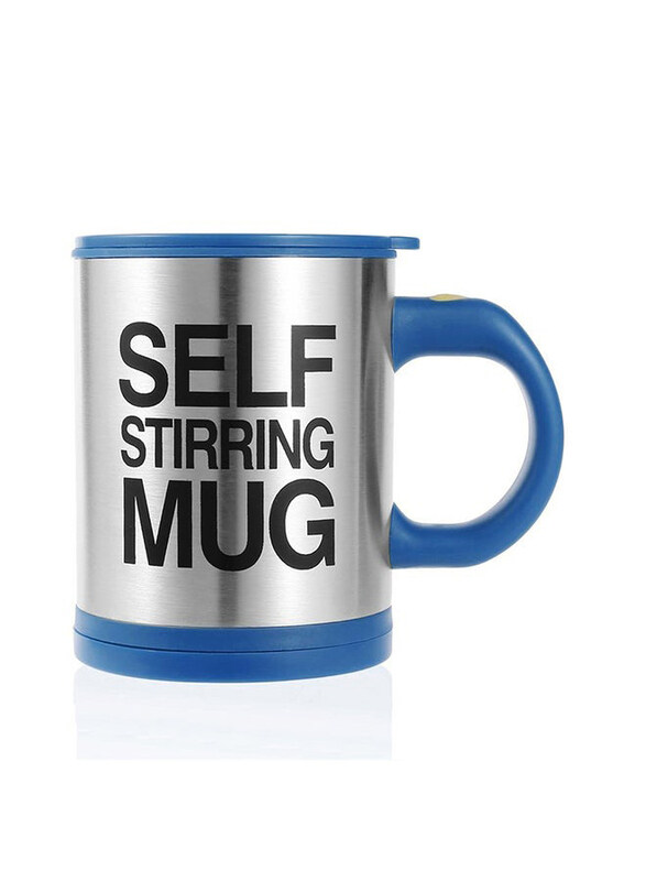 

Generic 400ml Self Stirring Auto Mixing Tea Coffee Mug, Silver/Blue