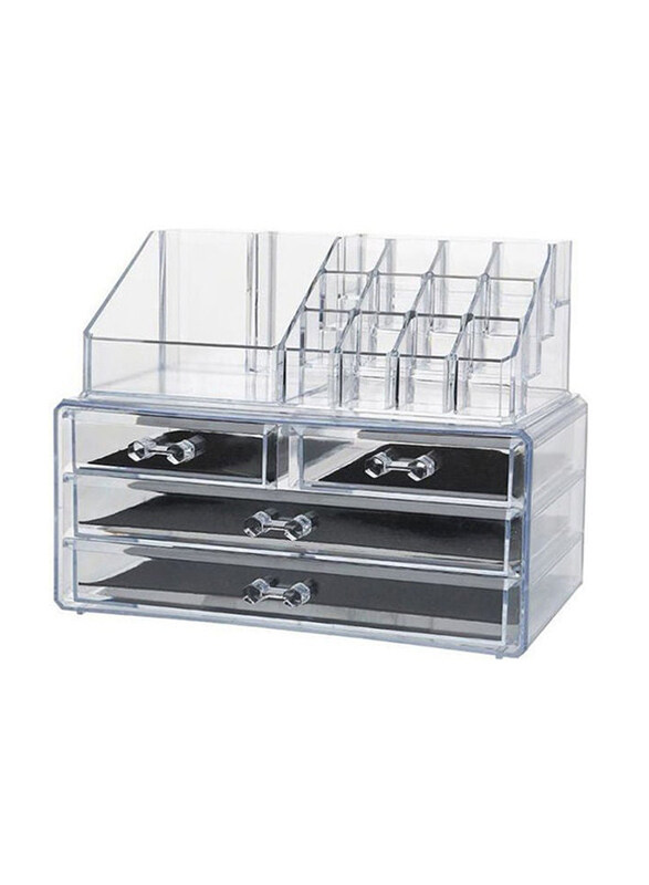 

Yupfun Large Capacity Makeup Organizer, Clear/Black