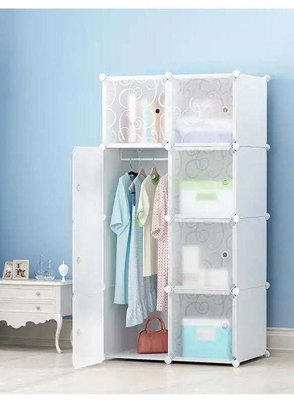 

DubaiGallery 8 Cubes DIY Shoes Wardrobe Storage Shoe Rack, Transparent