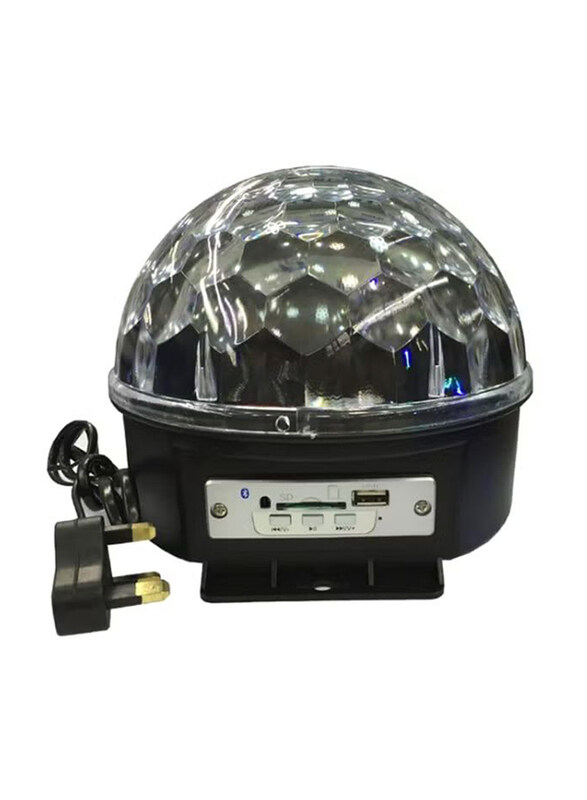 

Generic Bluetooth Crystal Ball Stage LED Bulb with MP3 Player Set, Black/Silver