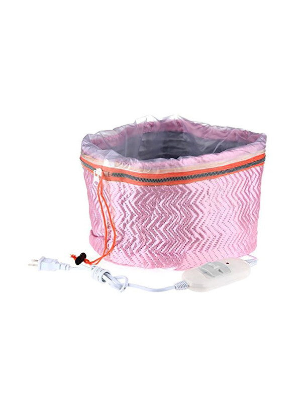 

Generic Electric Heating Hair Steamer Cap for All Hair Types, Pink