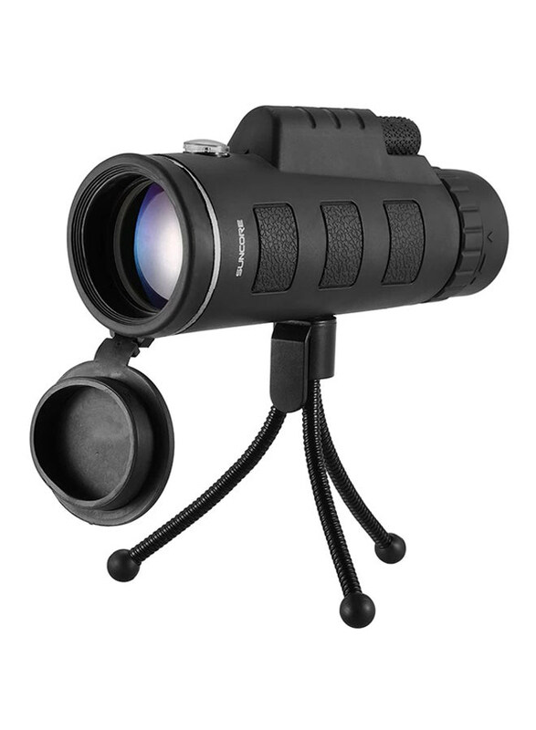 

NA Optical Glass Monocular Telescope with Tripod, Black