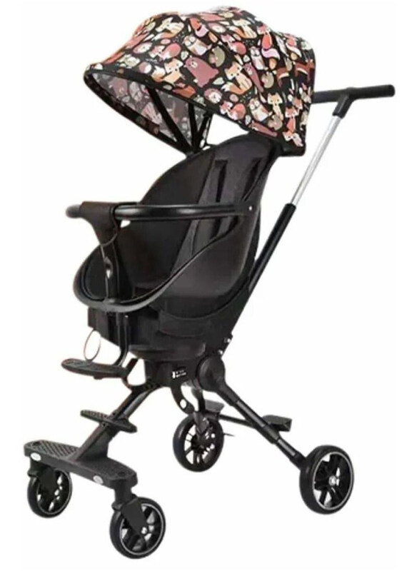 

Generic 360 Degree Two-Way Magic Foldable Kids Stroller with Adjustable Flat Recline Seater, Multicolour