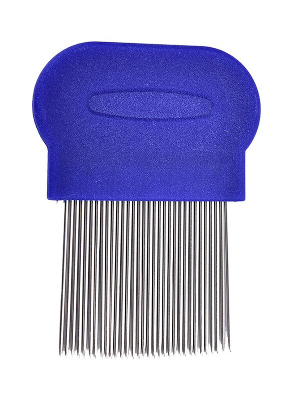 

Generic Lice and Dandruff Removal Hair Brush for All Hair Types, Blue/Silver