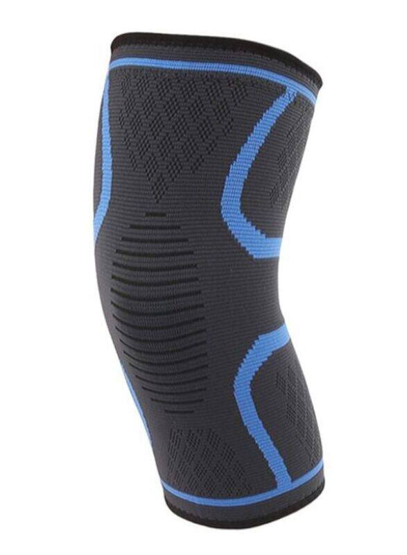 

Generic Breathable Non-Slip Knitted Sports Knee Pad, Large, Black/Blue