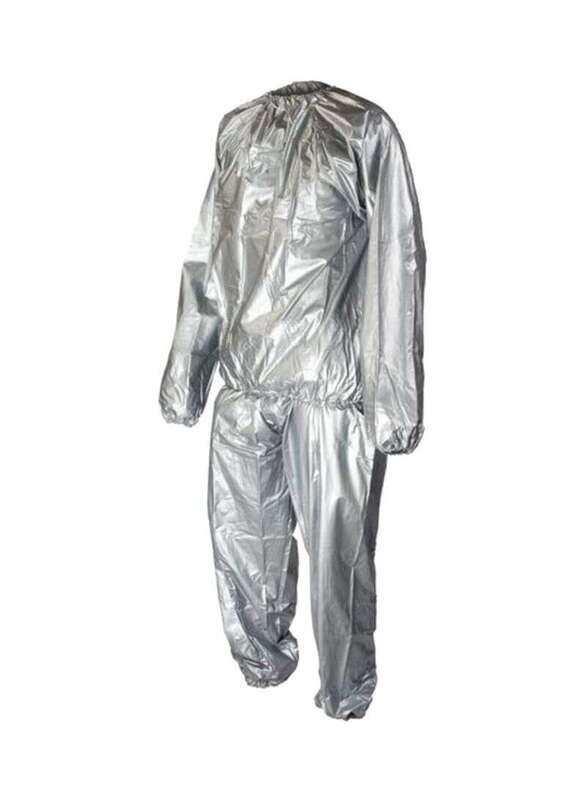 

Generic Outfit with Elastic Waist Sauna Suit, 2 Pieces, X-Large, Silver