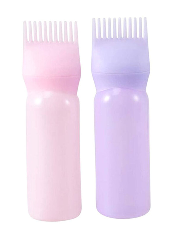 

Generic Hair Dye Applicator Bottle with Brush, 2 Pieces, Pink/Purple