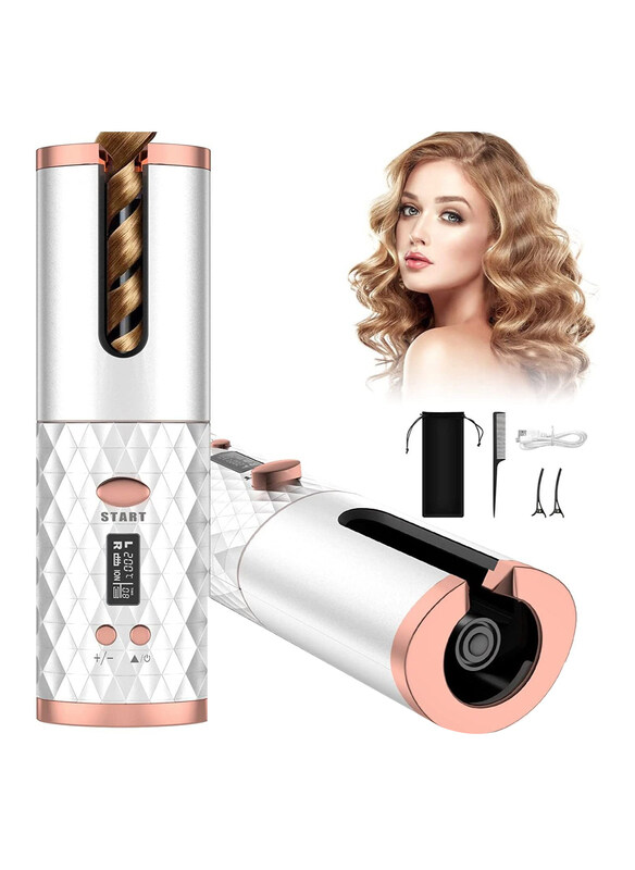 

Generic Wireless Auto Hair Curler, White