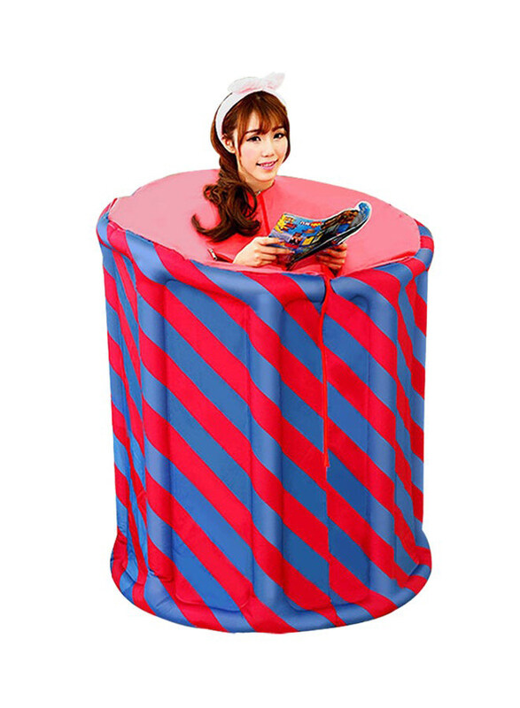 

Generic Foldable Steam Sauna Room, Red/Blue