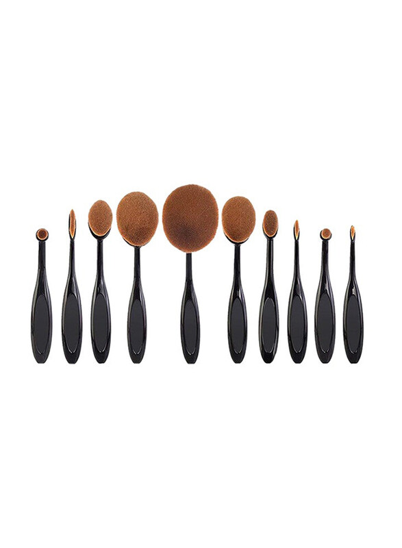 

Generic Super Soften Multipurpose Brush Set, 10 Pieces, Black